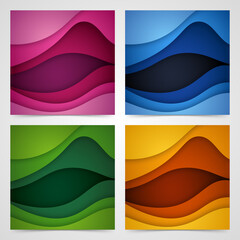 Obraz premium Colorful liquid and geometric background with fluid gradient shapes