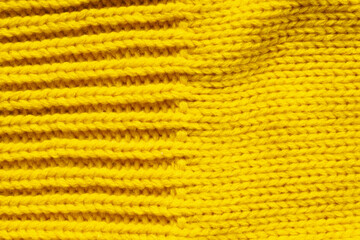 Yellow knitting wool texture background