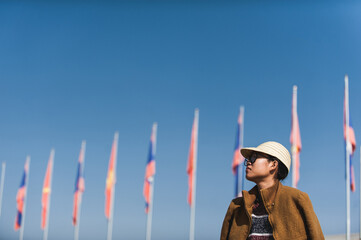 Asian woman journey in Vientiane,Laos