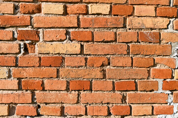 background from red bricks. brick wall