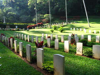 Cementry on sunny day
