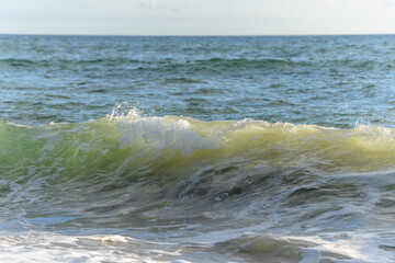 Beautiful sea wave in the atlantic ocean near the Sables d'olonne in France.