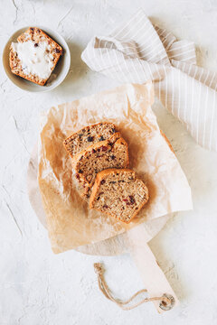 Delicious fruitcake with dried fruit and nuts