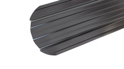 Blockhouse rails for fence colored colorful metal profile elements isolated