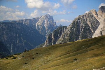 Fototapeta premium The Three Peaks natural park in the italian dolomites