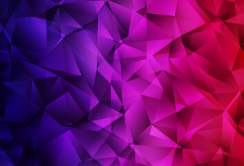 Dark Purple, Pink vector triangle mosaic template.