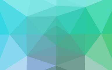 Fototapeta na wymiar Light Blue, Green vector blurry triangle pattern. An elegant bright illustration with gradient. Template for a cell phone background.
