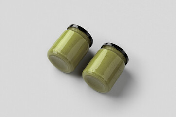 Pumpkin, hemp seed butter jar mockup.