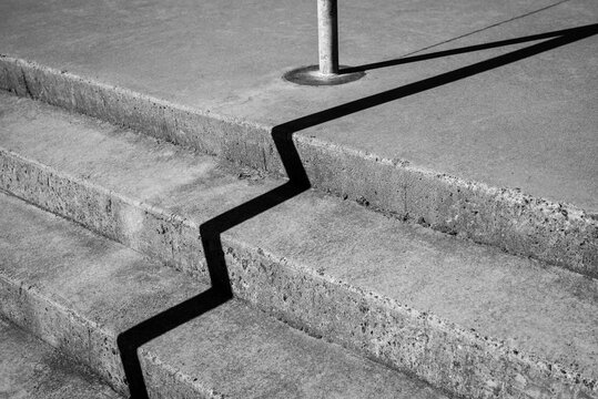 Skatepark in black and white