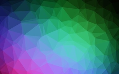 Dark Multicolor, Rainbow vector low poly layout. Colorful abstract illustration with gradient. Completely new design for your business.