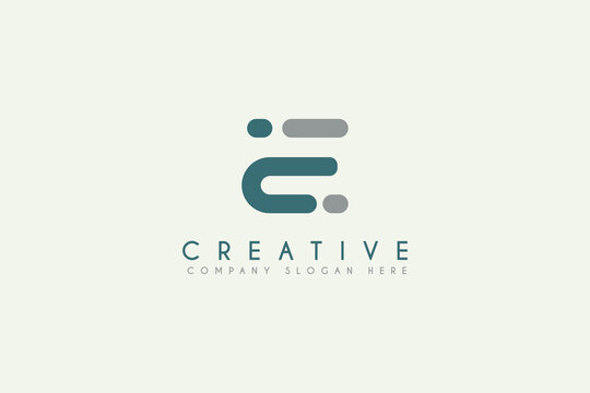 Initial letter E Technology logo design vector illustration