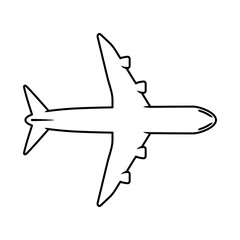 Obraz premium Airplane or aeroplane commercial plane icon vector