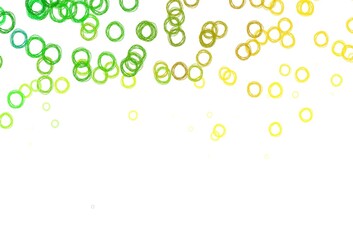 Light Green, Yellow vector texture with disks.