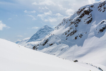 Fototapeta na wymiar A view of the Swiss Alps