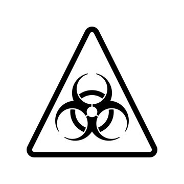 Biohazard warning symbol or sign for dangrous chemicals in vector