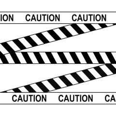 Caution tape for warning of danger in vector
