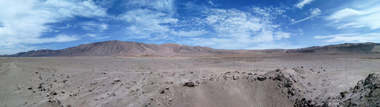 Panoramic view to the desert
