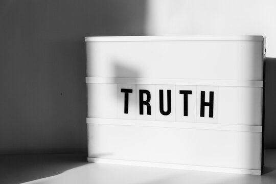 Lightbox with the word Truth