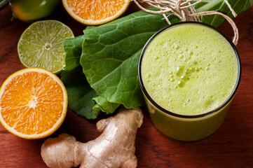 .Green juice or fresh juice detox.