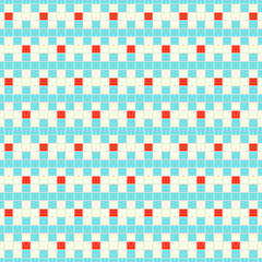 Seamless surface pattern design. Repeated color jagged blocks lines on white background. Heraldry motif. Wavy tiles ornament wallpaper. Digital paper for page fills, web design. Vector illustration