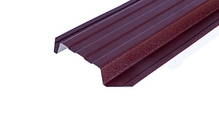 Blockhouse rails for fence colored colorful metal profile elements isolated