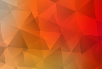 Light Red, Yellow vector low poly layout.