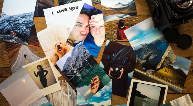 Photos of a couple in love