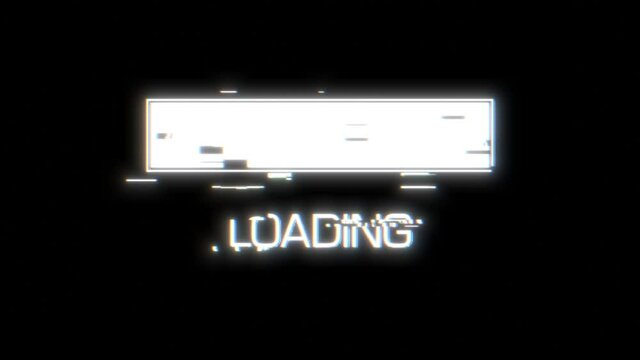 Loading glitch for video game design Design element able to loop seamless 4k