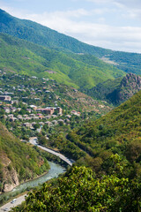 Beautiful mountain landscape with Tumanyan town, Armenia.