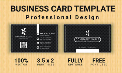 Black aesthetic Business card.