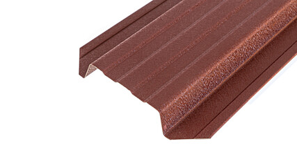 Blockhouse rails for fence colored colorful metal profile elements isolated