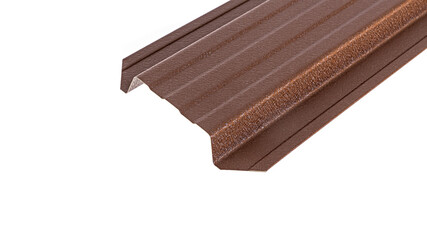 Blockhouse rails for fence colored colorful metal profile elements isolated