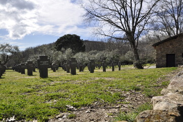 Cementerio alem&aacute;n de Cuacos de Yuste, C&aacute;ceres, Extremadura, Espa&ntilde;a, Segunda Guerra Mundial. 