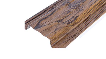 Blockhouse rails for fence colored colorful metal profile elements isolated