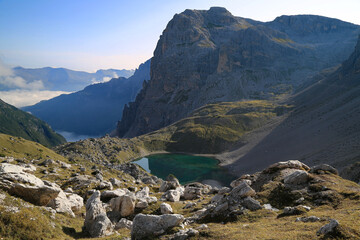 Fototapeta na wymiar The Three Peaks natural park in the italian dolomites