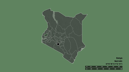 Location of Kakamega, county of Kenya,. Administrative