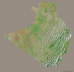 Kwale, county of Kenya, on solid. Satellite