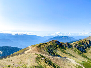 Naklejka premium path on the mountains