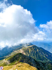 clouds over the mountains