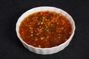 Thai style spicy chilli sauce