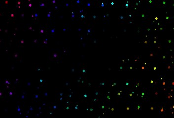 Fototapeta na wymiar Dark Multicolor, Rainbow vector texture in poly style with circles, cubes.