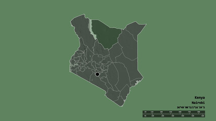 Location of Marsabit, county of Kenya,. Administrative