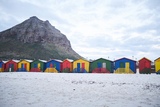 Colorful Houses on the Beach