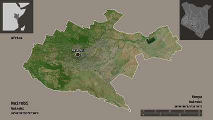Nairobi, county of Kenya,. Previews. Satellite