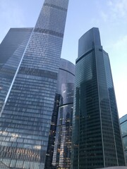 Fototapeta na wymiar Moscow skyscrapers