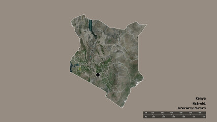 Location of Nyamira, county of Kenya,. Satellite