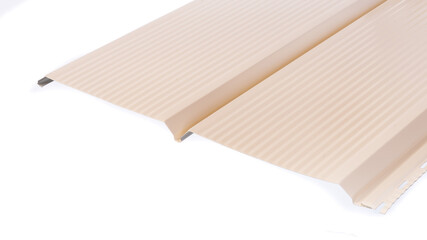 Blockhouse rails for fence colored colorful metal profile elements isolated