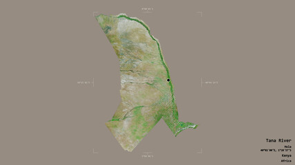 Tana River - Kenya. Bounding box. Satellite © Yarr65
