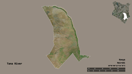 Tana River, county of Kenya, zoomed. Satellite © Yarr65