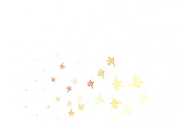 Light Green, Red vector doodle background with sakura.